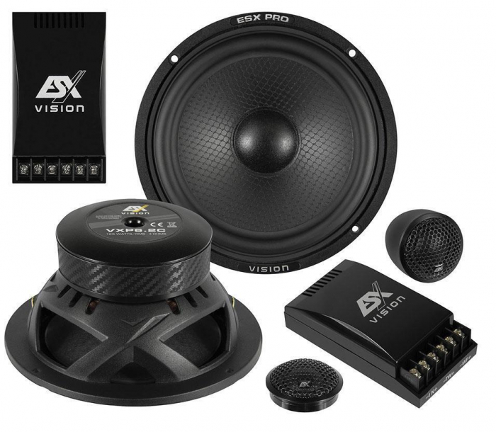 Boxe auto componente ESX VISION VXP6.2C, 125W RMS, 16.5 cm, 2 cai, set 2 difuzoare [7]