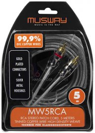 Cablu RCA stereo Musway MW5RCA, 5 m [2]