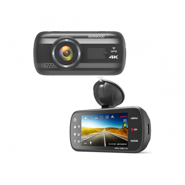 Camera auto DVR Kenwood DRVA601W, 4K, unghi de filmare 130°, senzor G, Wi-Fi, GPS, HDR, aplicatie Android/iOS, compatibila camera spate KCAR200 [2]