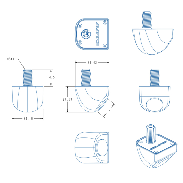Camera Marsarier Profesionala Ampire KAX802, Rezolutie Full HD 1080P, Unghi Larg 145°, Tehnologie AHD/CVBS, Protectie IP69K [3]