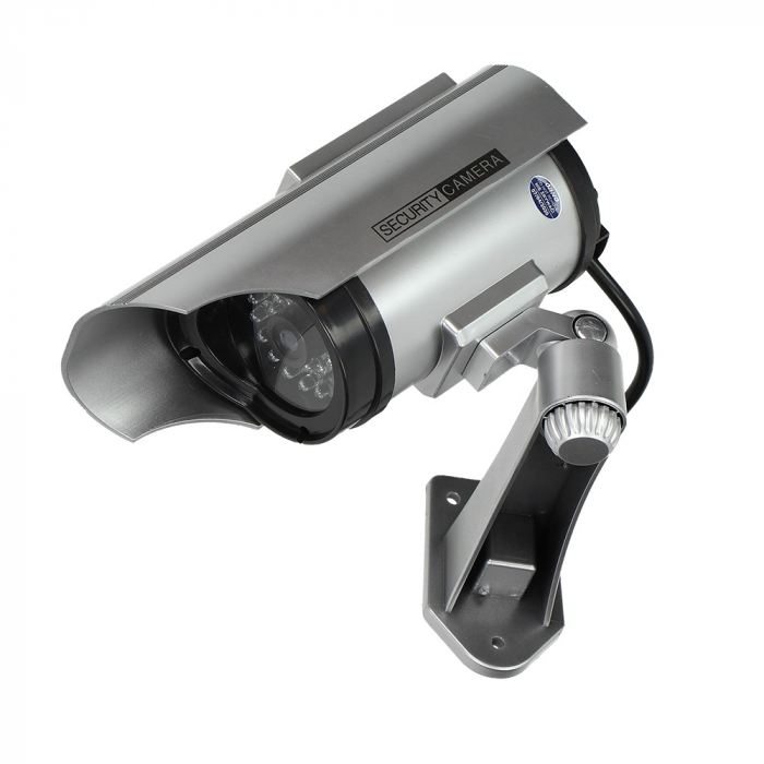 Camera supraveghere falsa CCTV VIRONE CD-2/G, 2 x AA, panou solar, gri [2]