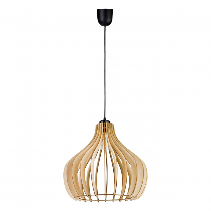 RESIGILAT Corp de iluminat suspendat ADVITI Yasin AD-LD-6380BE27D, E27, 60W, negru/maro [1]