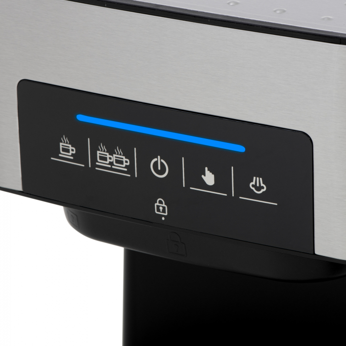 Espressor semiautomat Camry CR 4410, 1000 W, 15 bari, 1.6 L, 3 programe, argintiu/negru [4]