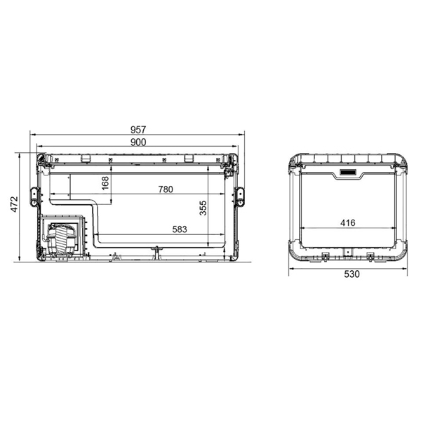 Frigider auto cu compresor Dometic CFX-100W, capacitate 88l, 12/24V DC / 100-240V AC [7]