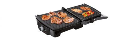 RESIGILAT Grill electric MPM MGR-09M, 2000W, temperatura reglabila 0-270° C, deschidere 180°, inaltime reglabila a placii superioare, doua moduri de grill, carcasa otel inoxidabil [4]