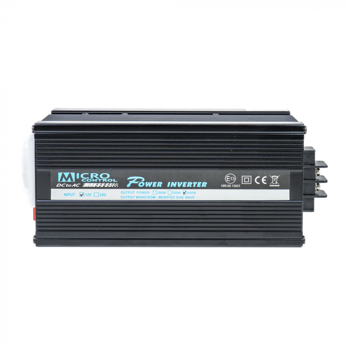 Invertor de tensiune President 400W alimentare 12V, iesire 230V, unda sinus modificata, mufa USB 5V 500mAh, cu clesti alimentare si mufa de bricheta inclus [6]