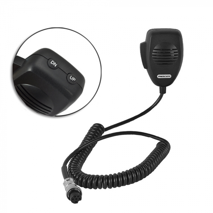 Microfon President DNC 518 U/D, 6 pini, cu taste schimbare canal [3]