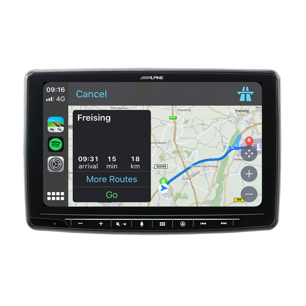 Multimedia player auto Alpine INE-F904D, 4x50W, FM, Bluetooth, USB, Aux, GPS, ecran 9'', compatibil iPod/iPhone, Android [7]