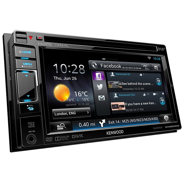 Multimedia player auto Kenwood DNN-6250DAB, ecran 6.1", 2DIN, USB, AUX, SD, WiFi, Bluetooth,  Touchscreen, 4x50W RMS [4]