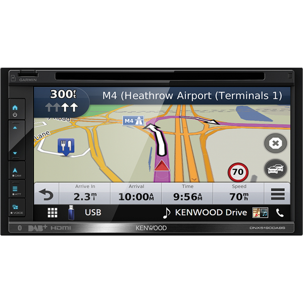 Multimedia player auto Kenwood DNX5190DABS, 4x50W, FM, DVD, CD, USB, slot SD, Bluetooth, GPS, ecran 6.8", Android, iPhone/iPod [4]