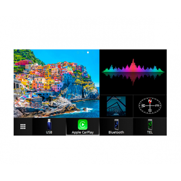 Multimedia player auto Kenwood DNX9190DABS, 4x50W, FM, DVD, CD, USB, Bluetooth, GPS, ecran 6.8", Android, iPhone/iPod [2]