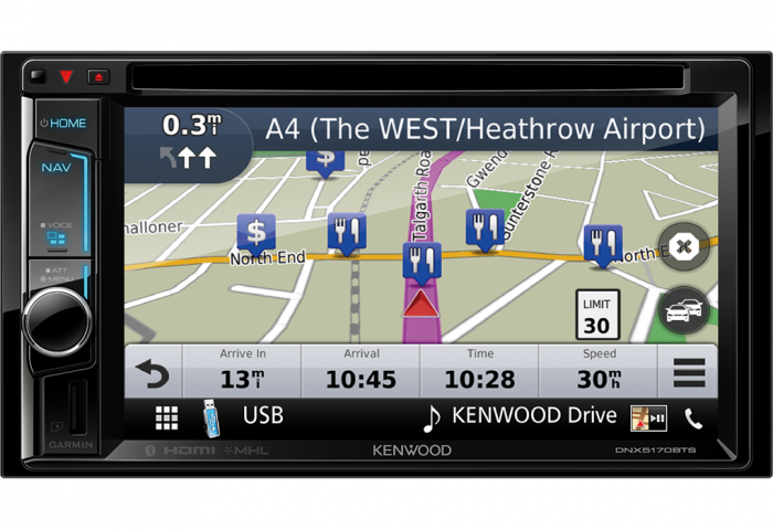Multimedia player Kenwood DNX-5170BTS, 4x50W, DVD, CD, FM, USB, Bluetooth, IPod/IPhone, Android, ecran de 6.2" [7]