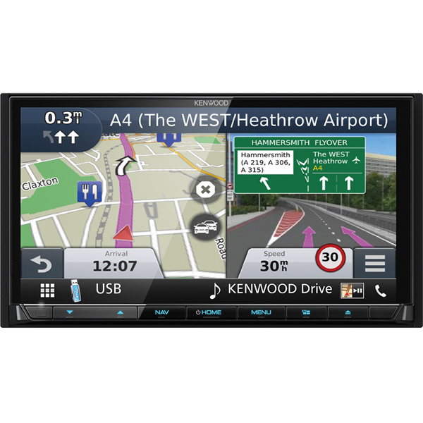 Multimedia player Kenwood DNX-8170DABS, 4x50W, DVD, CD, FM, USB, SD card, Bluetooth, IPod/IPhone, Android, GPS, ecran 7" [3]