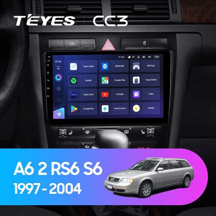 Navigatie auto Teyes CC2 PLUS, AUDI RS6 C5 1997-2004, 4G, Wi-Fi, 4+64GB, 9" QLED, Octa-Core 1.8Ghz, Android, Bluetooth 5.1, DSP [2]
