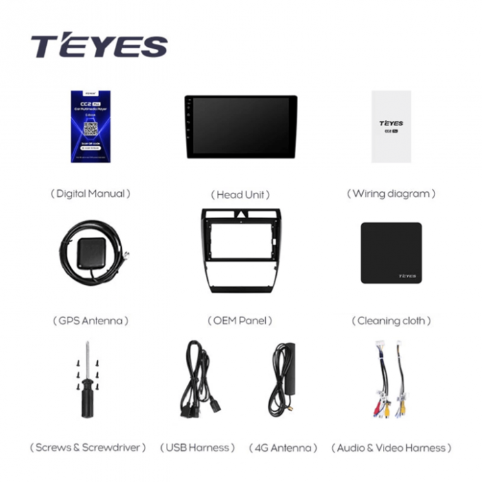 Navigatie auto Teyes CC2 PLUS, AUDI RS6 C5 1997-2004, 4G, Wi-Fi, 4+64GB, 9" QLED, Octa-Core 1.8Ghz, Android, Bluetooth 5.1, DSP [4]