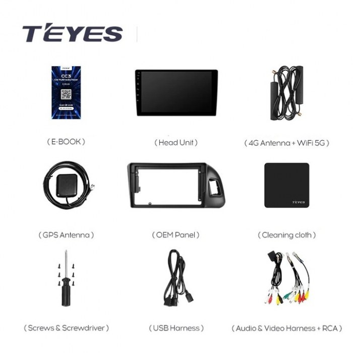 Navigatie auto Teyes CC2 PLUS, AUDI Q5 8R 2008-2017, 4G, Wi-Fi, 4+64GB, 9" QLED, Octa-Core 1.8Ghz, Android, Bluetooth 5.1, DSP [9]