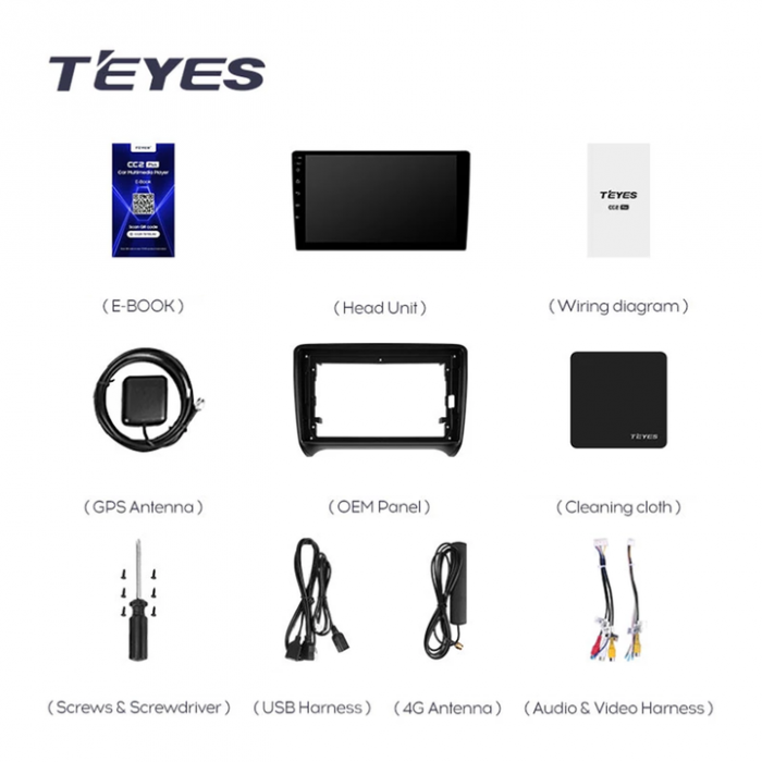 Navigatie auto Teyes X1, AUDI TT 8J 2006-2014, Wi-Fi, 2+32GB, 9" IPS, Quad-Core 1.3Ghz, Android, Bluetooth 5.1, DSP [2]