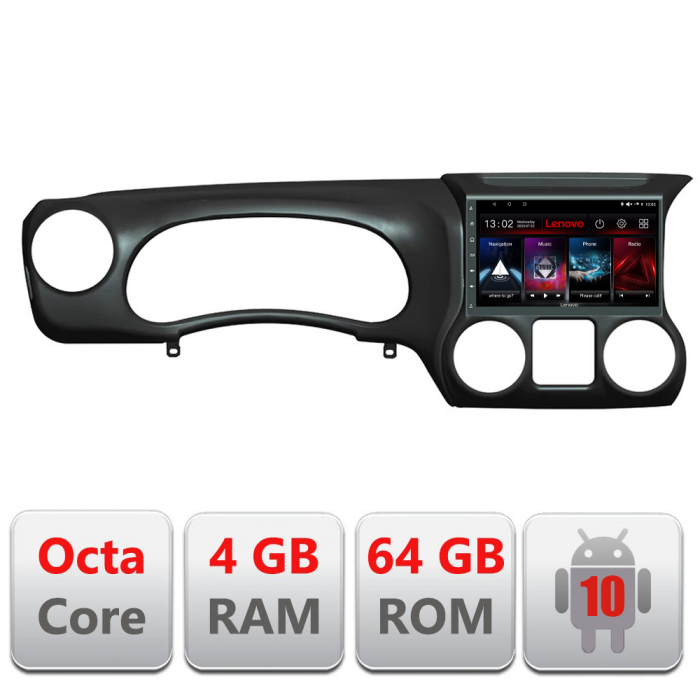 Navigatie dedicata Jeep Wrangler 2011-2016 E-WR, Android, Radio, Bluetooth, Internet, DSP, Octa Core, 4+64GB, 4G [2]