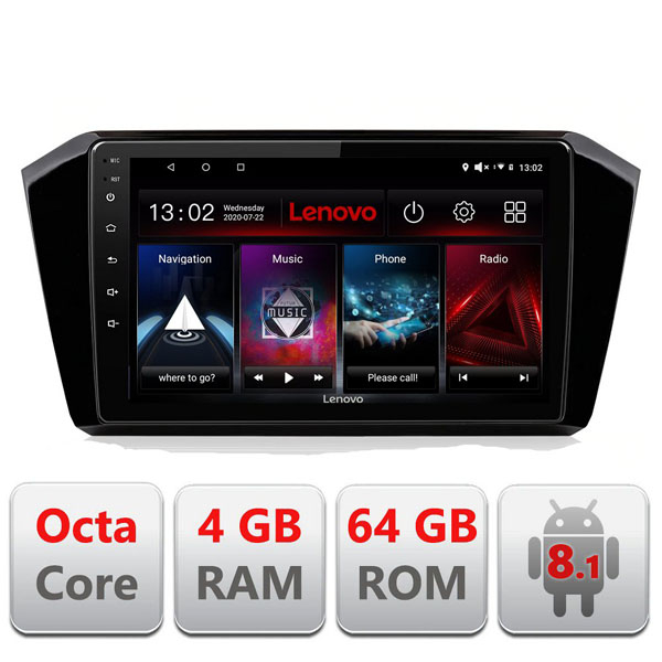 Navigatie dedicata pentru Volkswagen Passat 2015-, Edotec EDT-E510-PRO, FM, Bluetooth, DSP, Octa Core, Android 8.1 [2]