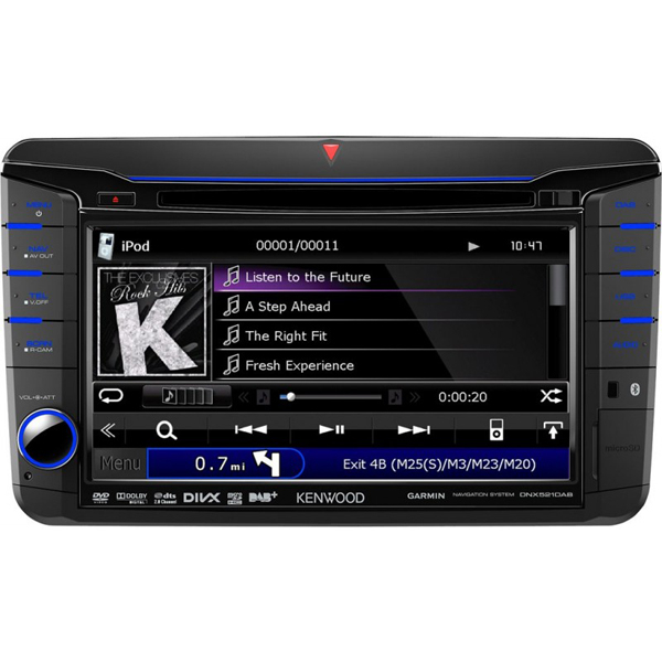Navigatie dedicata pentru VW/Seat/Skoda, Kenwood DNX-525DAB, 4X50W, DVD, CD, FM, Bluetooth, USB, Slot card SD, navigatie Garmin [4]