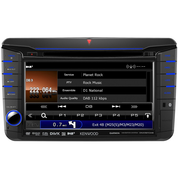 Navigatie dedicata pentru VW/Seat/Skoda, Kenwood DNX-525DAB, 4X50W, DVD, CD, FM, Bluetooth, USB, Slot card SD, navigatie Garmin [7]