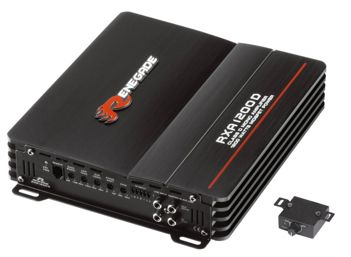 Pachet bass auto Renegade RXV1000, 250 W RMS + Amplificator auto Renegade RXA550, 2 canale, 270W RMS + Kit cablu amplificator [4]