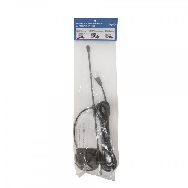 Pachet statie radio auto CB PNI Escort HP 6500, squelch automat + Antena CB PNI Extra 40 lungime 40cm + Baza magnetica [16]