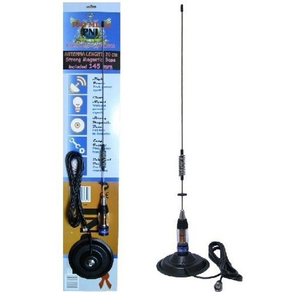 Pachet statie radio auto CB PNI Escort HP 6500, squelch automat + Antena CB PNI ML70 lungime 70cm + Baza magnetica [14]