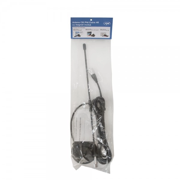 Pachet statie radio auto CB PNI Escort HP 8000L + Antena CB PNI Extra 40 lungime 40cm + Baza magnetica [10]