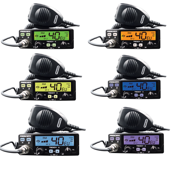 Pachet statie radio auto CB President Teddy II ASC, 12V + Antena CB PNI ML100 lungime 100cm + Baza magnetica [7]