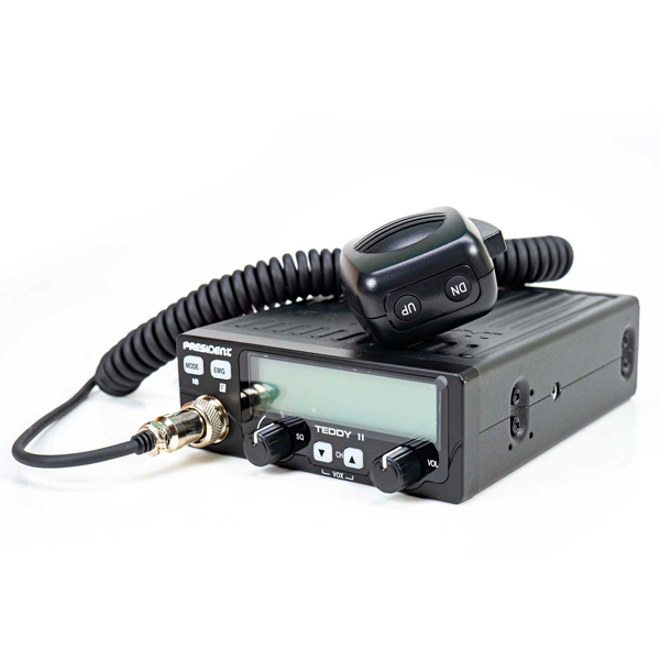 Pachet statie radio auto CB President Teddy II ASC, 12V + Antena CB PNI ML100 lungime 100cm + Baza magnetica [5]