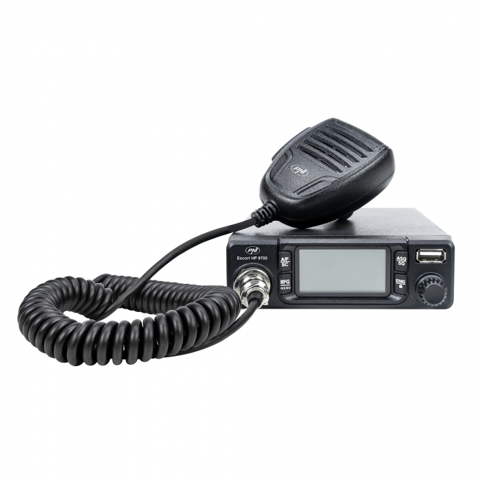 Pachet statie radio CB PNI Escort HP 9700 USB, ANC, ASQ, 12V / 24V, mufa de bricheta inclusa + Antena CB PNI Extra 45 lungime 45cm + Baza magnetica [7]