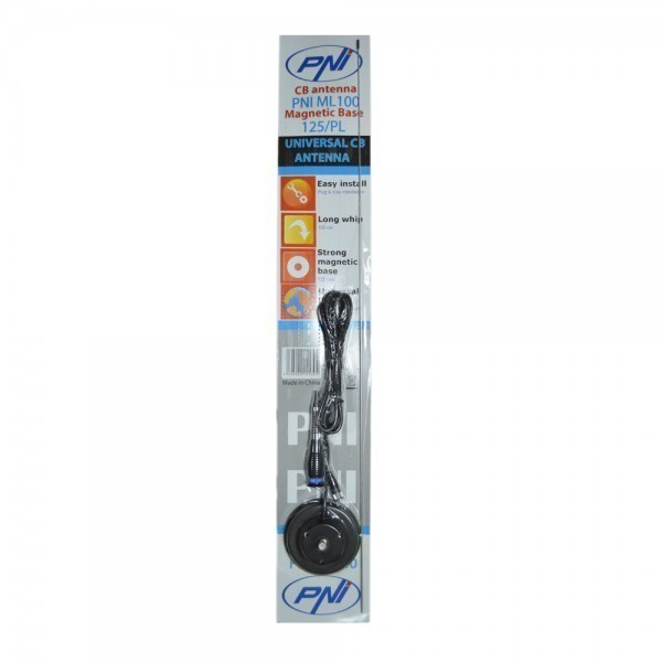 Pachet statie radio CB PNI Escort HP 9700 USB, ANC, ASQ, 12V / 24V, mufa de bricheta inclusa + Antena CB PNI ML100 lungime 100cm + Baza magnetica [13]
