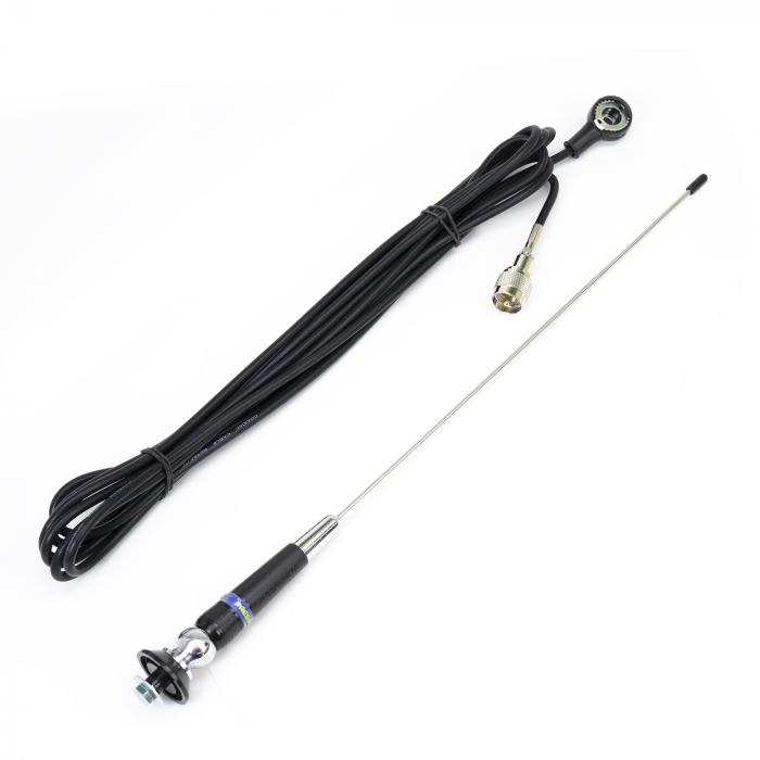 Pachet statie radio CB President Harry 3, 12V/24V + Antena CB President Carolina, lungime 43 cm + Montura fixa + Cablu [9]