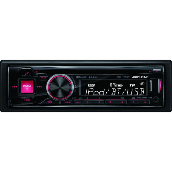 Player auto Alpine CDE-173BT, 4x50W, CD, FM, USB, AUX, Bluetooth, IPod/IPhone [3]