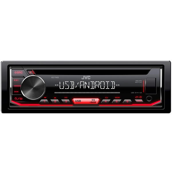 Player auto JVC KDT402BT, 4x50W, CD, FM, USB, Aux, Android [2]