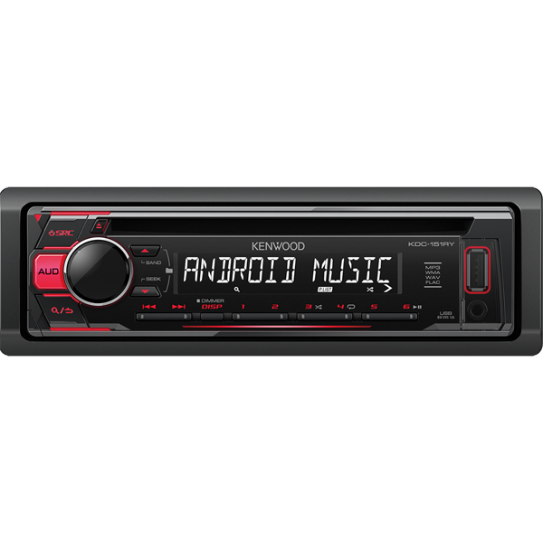 Player auto Kenwood KDC-151RY, 4x50W, CD, FM, USB, Aux, Android [3]