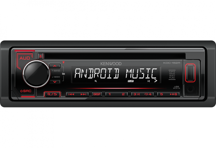 Player auto Kenwood KDC-152R, 4x50W, FM, USB, CD, Aux, panou frontal detasabil [2]
