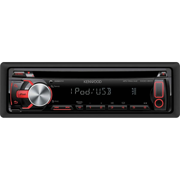 Player auto Kenwood KDC-201, 4x50W, CD, FM, USB, Aux, IPod/IPhone [2]