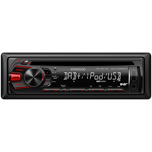 Player auto Kenwood KDC-DAB361U, 4x50W, CD, FM, USB, Aux, IPod/IPhone [2]