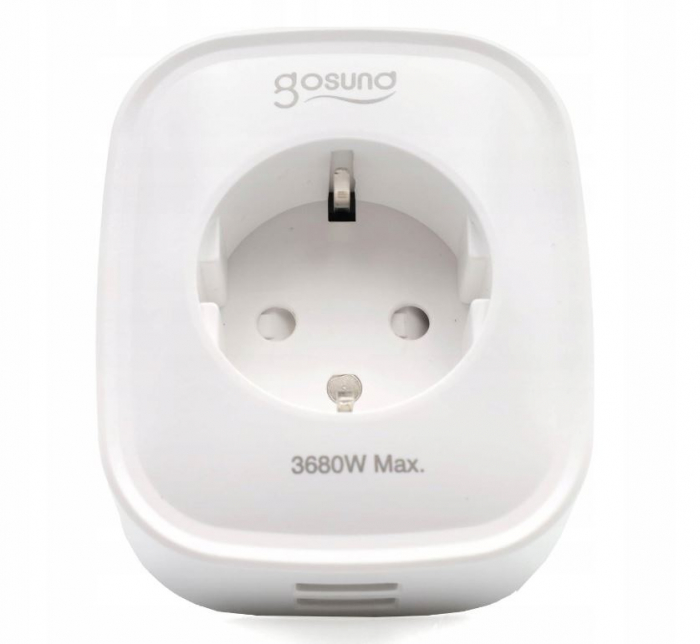 Priza inteligenta Gosund SP112, Wi-Fi, 16A, 2xUSB, monitorizare consum energie, compatibil Amazon Alexa, Google Assistant, alb [2]