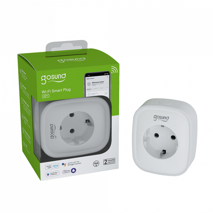 Priza inteligenta Gosund SP1, Wi-Fi, 16A, monitorizare consum energie, timer, Smart Life, Tuya, alb [5]