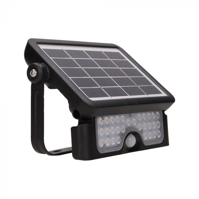 Proiector ADVITI LUX AD-SL-6108BLR4, incarcare solara, 3000mAh, 5W, LED SMD, senzor de miscare 120°, 500lm, IP65, 4000K, negru [6]