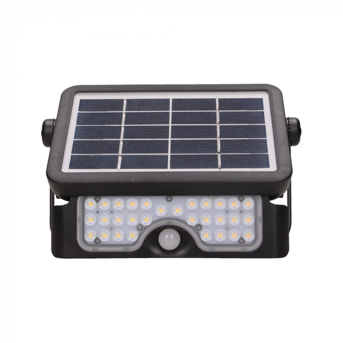 Proiector ADVITI LUX AD-SL-6108BLR4, incarcare solara, 3000mAh, 5W, LED SMD, senzor de miscare 120°, 500lm, IP65, 4000K, negru [8]