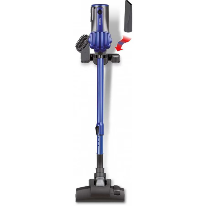 RESIGILAT Aspirator vertical fara sac 2 in 1 MPM MOD-34, 600 W, 0.7l, filtrare in 3 etape, tub telescopic din aluminiu, cablu 7 m, Albastru/Negru [6]