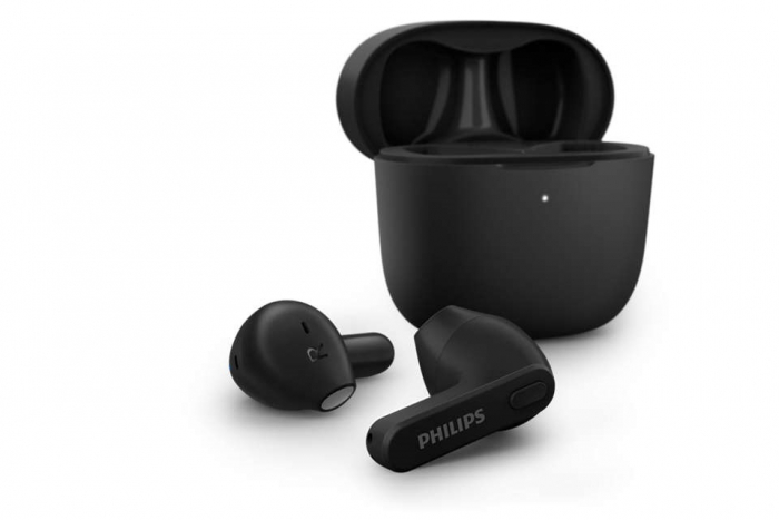 RESIGILAT Casti audio true wireless Philips TAT2236BK/00, In-Ear, Bluetooth v5, microfon incorporat, design ergonomic, IPX4, incarcare rapida, toc de incarcare, redare 6 ore, negru [6]