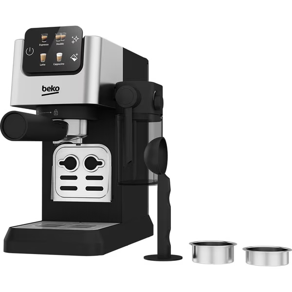 RESIGILAT Espressor Manual BEKO CEP5304X, 1.1l, 1628W, 15 Bar, Negru-Argintiu [4]