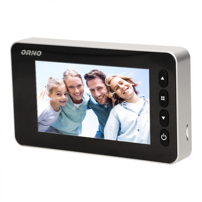 RESIGILAT Vizor electronic ORNO OR-WIZ-1106, LCD 4.3'', senzor de miscare, sonerie, functie de inregistrare, cititor de carduri SD, memorie, iluminare nocturna, negru/argintiu [2]