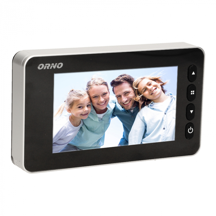RESIGILAT Vizor electronic ORNO OR-WIZ-1106, LCD 4.3'', senzor de miscare, sonerie, functie de inregistrare, cititor de carduri SD, memorie, iluminare nocturna, negru/argintiu [4]