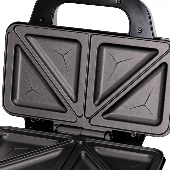 RESIGILAT Sandwich maker XXL Adler AD 3043, 1300W, placi antiaderente, termostat pentru control automat al temperaturii, negru/argintiu [4]